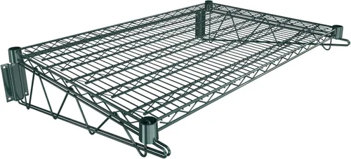 Vista 22 de Estante de montaje en pared de alambre epoxi negro de 14" x 24