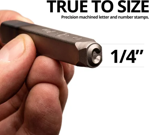 Vista 4 de Capri Tools Juego profesional de sellos de letras y números de 1/4 pulgadas, 36 piezas