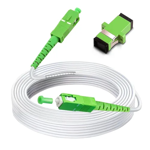 Vista 18 de SC/APC a SC/APC Cable de Fibra Óptica para Internet, Cable de Conexión de Modo Simple Blindado, Cordón de Conexión Óptica de Fibra Óptica - SIMPLEX
