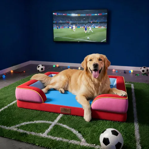 Vista 145 de Comfort Expression Cama ortopédica para perros extra grandes de 45 x 35 pulgadas, cama para mascotas XL de espuma tipo caja de huevos impermeable