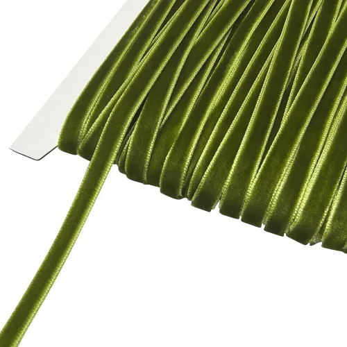 Vista 43 de Chenkou Craft Cinta de Terciopelo Beige 25 Yardas 1/4" Lotes a Granel (Beige, 1/4"(6mm))