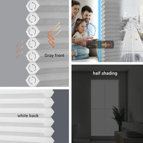 Vista 2 de THIRDREALITY ZigBee Smart Blind Lite - Persianas motorizadas semitransparentes, control inteligente, persianas de panal inalámbricas, funciona
