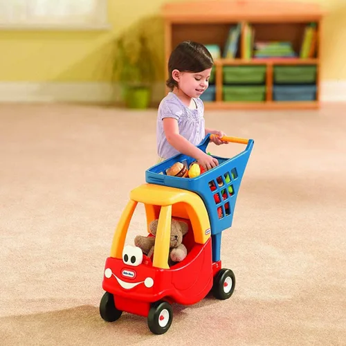 Vista 3 de Little Tikes – Carrito de compras acogedor, rojo/amarillo
