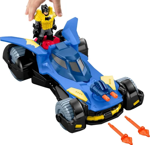Vista 3 de Fisher-Price Imaginext Scooby-Doo Transforming Mystery Machine, DC Super Friends Batmobile, Multicolor