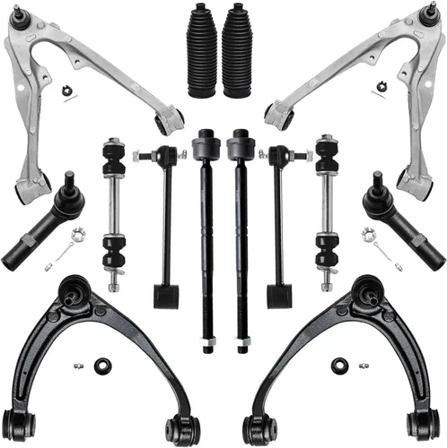 Vista 24 de Detroit Axle - Kit de suspensión RWD Front End de 16 piezas para Chrysler 300 Dodge Charger Challenger 11-14, 6 brazos de control, 4 barras