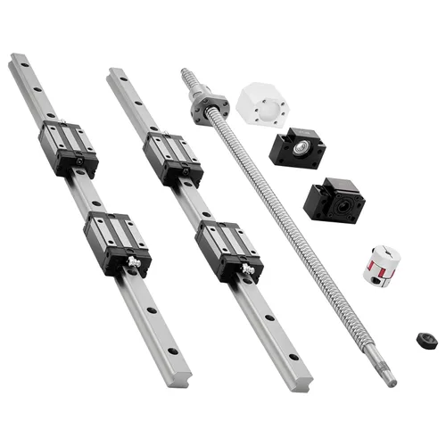 Vista 16 de VEVOR Riel lineal, 2 piezas SBR20-1500mm, carril de deslizamiento lineal, kit CNC de 4 piezas de bloque de rodamiento SBR20UU, kit de carriles
