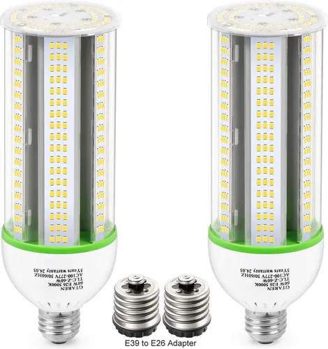 Vista 7 de Paquete de 2 bombillas LED de maíz de 100W, reemplazo de lámpara HID de halogenuros metálicos de 400 vatios, bombilla LED de base Mogul E39 de 5000K