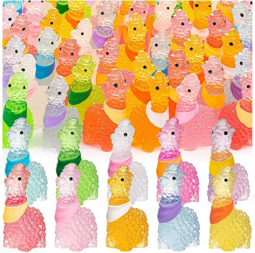 Vista 25 de 18 figuras luminosas de panda de resina en miniatura con 2 bambúes, que brillan en la oscuridad, mini panda de bambú a granel para decoración