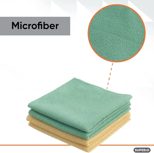 Vista 3 de Superio Paño de limpieza de microfibra para automóviles, trapos de limpieza de cocina para limpieza de limpieza, toallas de microfibra absorbentes