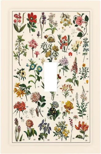 Vista 132 de Placa de Cubierta de Interruptor de Luz de 2 Posiciones Combinación de Abstracción/1 Toggle 1 Rocker Placas Decorativas de Pared de Plástico Negro