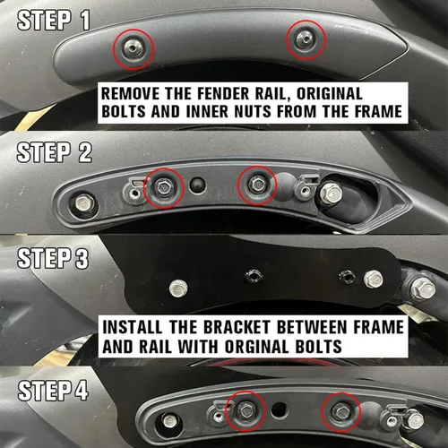 Vista 6 de Respaldo de pasajero desmontable Sissy Bar para Vulcan S650 VN650 EN650 2015-2024 (con portaequipajes)