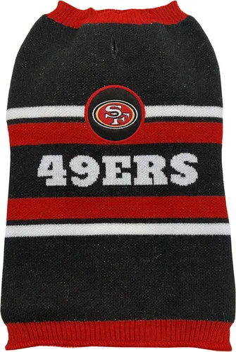 NFL San Francisco 49ers - Suéter para perro, talla extra grande. Suéter tejido para mascotas cálido y acogedor con el logotipo del equipo de la NFL,