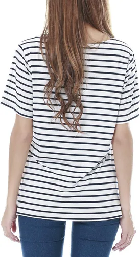 Vista 4 de Smallshow - Camisetas de mujer para maternidad, manga corta prendas de lactancia