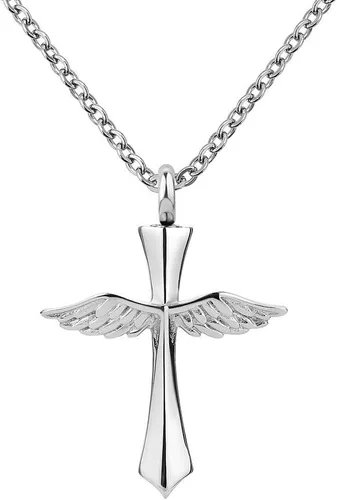 Collar de urna de cruz para cenizas, recuerdo de urna de cremación, joyería conmemorativa para cenizas