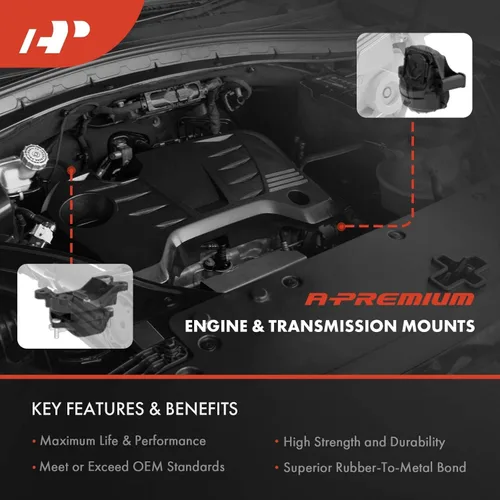 Vista 3 de A-Premium 3 piezas de kit de montaje para motor, transmisión y puntal de torque compatible con Ford Focus 2008 2009 2010 2011, transmisión
