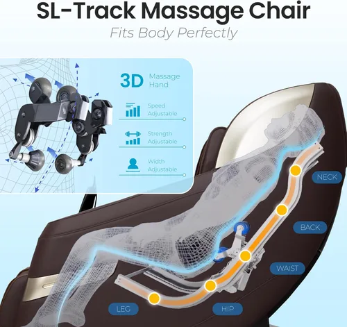 Vista 10 de Osaki Titan Quantum - Silla de masaje negra con rodillos SL-Track 3D, gravedad cero de 3 pasos, masaje de bolsa de aire de cuerpo completo, control