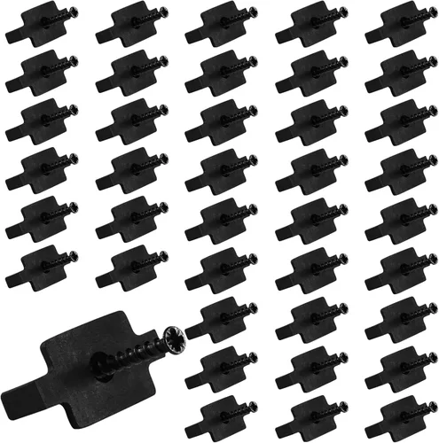 Sujetadores ocultos, clips de nailon para fijación de cubierta, sujetadores de cubierta compuestos con tornillos de cubierta de metal para tablas de