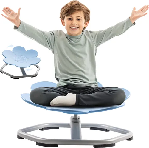 ROBOTIME Silla giratoria sensorial para niños, silla giratoria para autismo, con diseño antideslizante, coordinación corporal de entrenamiento, sin