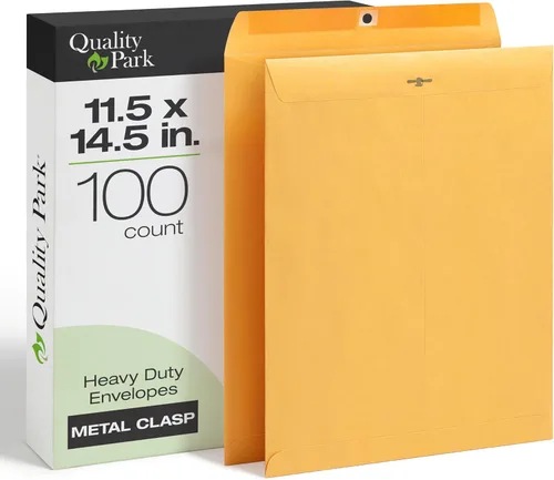 Vista 12 de Quality Park Clasp sobres, color café, caja de 100, Marrón claro