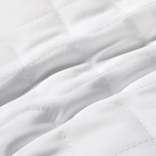 Vista 6 de puredown Juego de 2 almohadas acolchadas de plumas de ganso, color blanco, tamaño Queen estándar