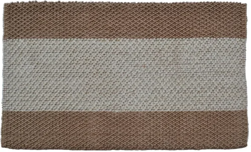 Vista 5 de Imports Decor - Alfombra de yute natural, rayas naturales, 24 x 36 pulgadas