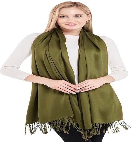Vista 8 de CJ Apparel Solid Color Tassels Design Nepalese Shawl Seconds Scarf Wrap Stole Throw Head Wrap Pashmina Hand Made in Nepal New