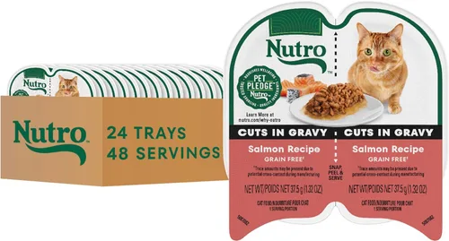 Vista 17 de NUTRO Cortes de comida húmeda natural para gatos sin granos* en salsa de pollo, (24) bandejas de 2.64 onzas Perfect Portions