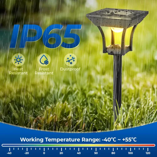 Vista 8 de CINOTON Paquete de 2 luces solares RGBCW para exteriores, 3 modos de iluminación, luz LED solar para jardín, IP65, impermeable, funciona con energía