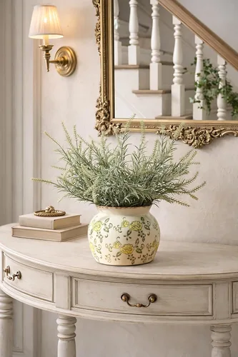 Vista 143 de SIDUCAL Florero decorativo de cerámica Florero rústico de 7.48 pulgadas para decoración del hogar, mesa, sala de estar, baño, escritorio de café