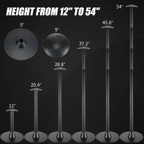 Vista 3 de Funtery 4 piezas de cubierta de barco poste de soporte ajustable cubierta de barco sistema de soporte de plástico ABS poste Jon accesorios