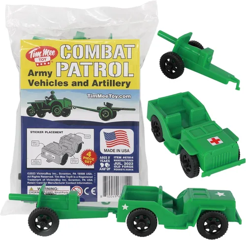 Vista 19 de TimMee Combat Patrol Willys & Artillery - Juego negro de 4 piezas fabricado en Estados Unidos