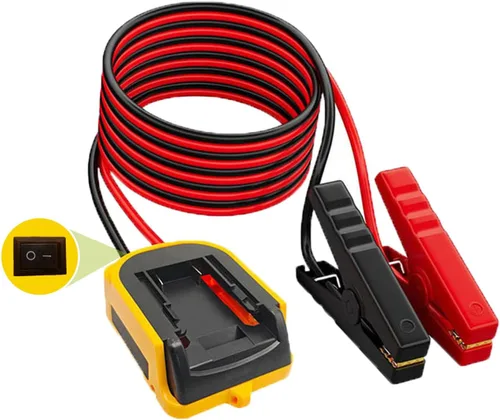 Vista 8 de Kit de cable de puente con interruptor para batería Mak.ita de 18 V, abrazaderas reforzadas 12 AWG 5.9 pies cable de refuerzo para automóvil