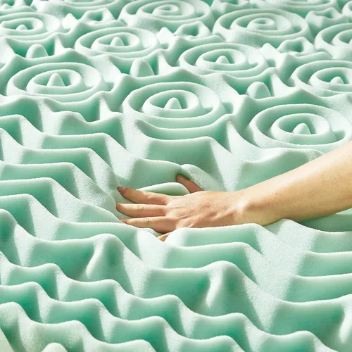 Vista 3 de Mellow - Cubrecolchón de espuma viscoelástica de 1.5 pulgadas y 5 zonas, con impregnación de aloe relajante, Dorm Essentials, tamaño individual XL