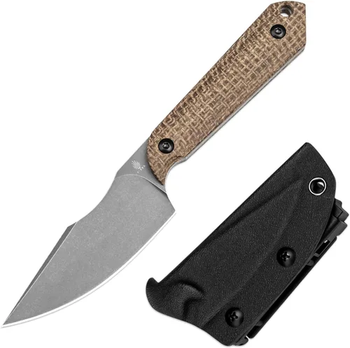 Vista 16 de Cuchillo de hoja fija Kizer Mini Arpón con funda, cuchillo de caza de 3V con mango G10, cuchillos pequeños de hoja fija para acampar y supervivencia