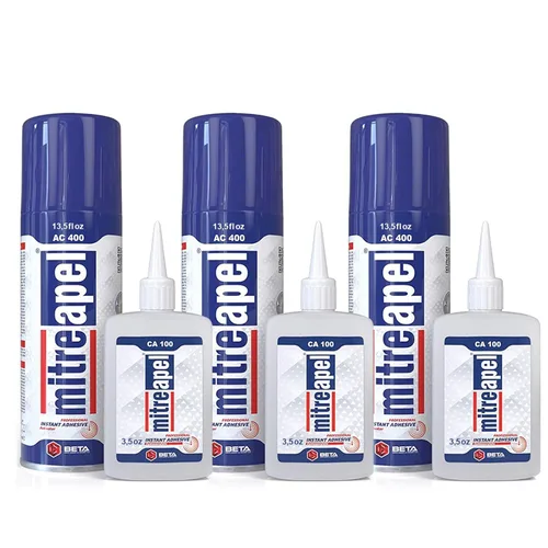 Vista 9 de MITREAPEL Super pegamento de cianoacrilato (CA) (3.5 oz) para plástico, metal, cuero, cerámica - Adhesivo rápido para carpintería, modelos de hobby