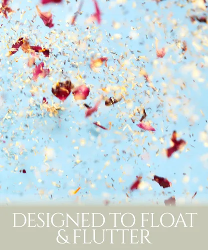 Vista 3 de Flora & Bloom Confeti biodegradable con conos preconstruidos Flores secas (3 litros) Kit de confeti de boda Conos abiertos y bandeja Jazmín