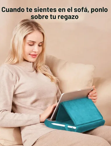 Vista 3 de JSAUX Soporte de almohada para tableta, soporte para tablet para regazo, cama y escritorio, compatible con iPad Pro 11 10.5 9.7 10.2 Air Mini Verde