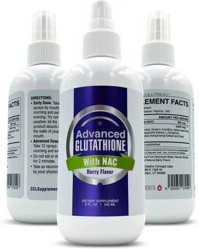 Vista 7 de Spray de glutatión liposomal líquido, suplemento de glutatión de máxima absorción con NAC, Ashwagandha, glutamina, ácido ascórbico, fácil uso