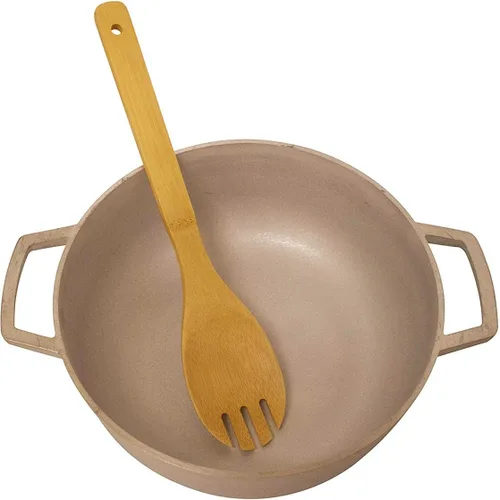 Vista 4 de Kit de cucharas de madera de alta calidad, juego de utensilios de bambú de 5 piezas, esenciales de cocina antiadherentes, regalos perfectos