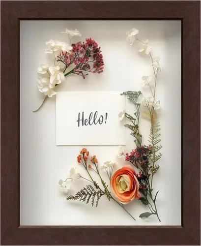 Vista 75 de FrameWorks Marco de Caja de Sombra de Madera Negra de 8" x 8" – Vitrina con Parte Trasera de Fieltro Suave, Caja de Memoria con Vidrio Templado