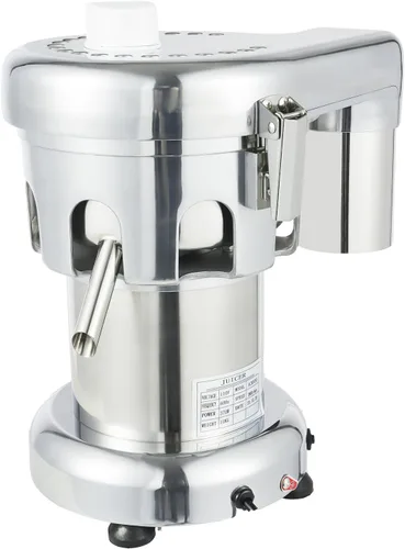 Vista 6 de Extractor de jugo comercial 370 W eléctrico de acero inoxidable eléctrico naranja exprimidor eléctrico centrífugo resistente para manzanas, peras