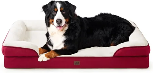 Vista 80 de EHEYCIGA – Cama ortopédica impermeable para perros pequeños, de espuma viscoelástica tipo caja de huevos, con bordes elevados y base antideslizante