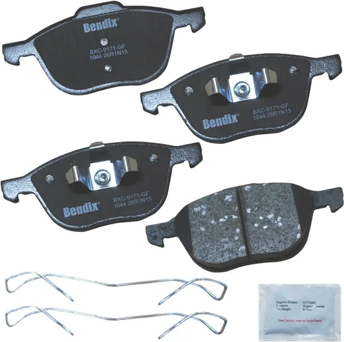 Vista 201 de Pastillas de Freno Delanteras Cerámicas Bendix Priority1 CFC430A para Modelos Selectos INFINITI G35, I30, Nissan 350Z, Altima, Juke, Maxima, Sentra