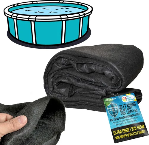 Vista 16 de U.S. Pool Supply Ground Shield - Almohadilla para revestimiento de piscina redonda de 12 pies de servicio pesado para piscinas sobre el suelo