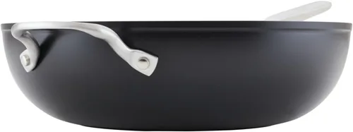 Vista 9 de KitchenAid Sartén/Wok Antiadherente de Inducción Anodizada Dura para Saltear con Mango Auxiliar, 12.25 Pulgadas - Negro Mate
