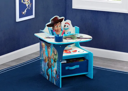 Vista 2 de Delta Children - Silla y escritorio con compartimento de almacenamiento, Toy Story 4