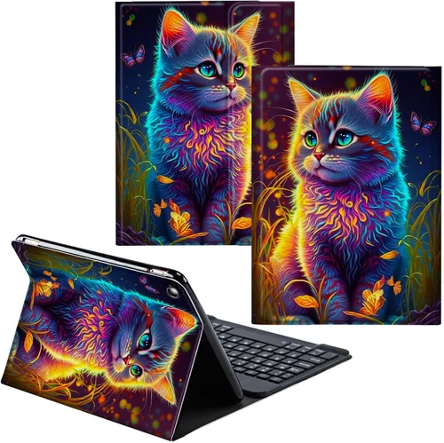 Vista 13 de Funda para Samsung Galaxy Tab S6 Lite 2022/2020 Teclado inalámbrico desmontable y cubierta de soporte de piel sintética Funda protectora