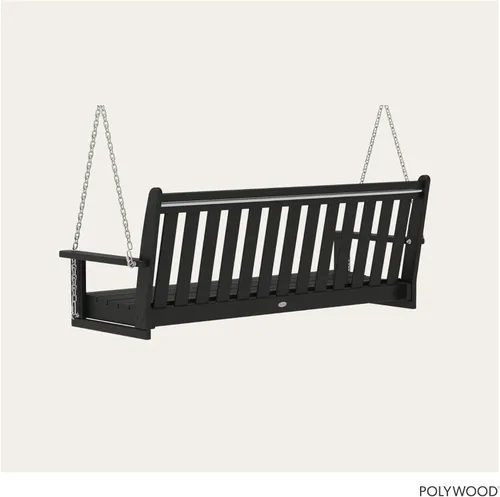 Vista 5 de POLYWOOD GNS60BL Vineyard - Columpio para exteriores de 60 pulgadas, color negro