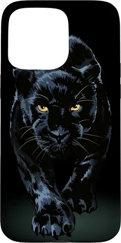 Vista 31 de iPhone 16 Black Panther Walking Toward Shadow - Estuche de regalo para amantes de los gatos salvajes