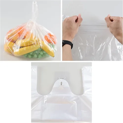 Vista 2 de Gainhope - 320 bolsas de compras de plástico transparente para camisetas, 14.17 x 21.65 pulgadas